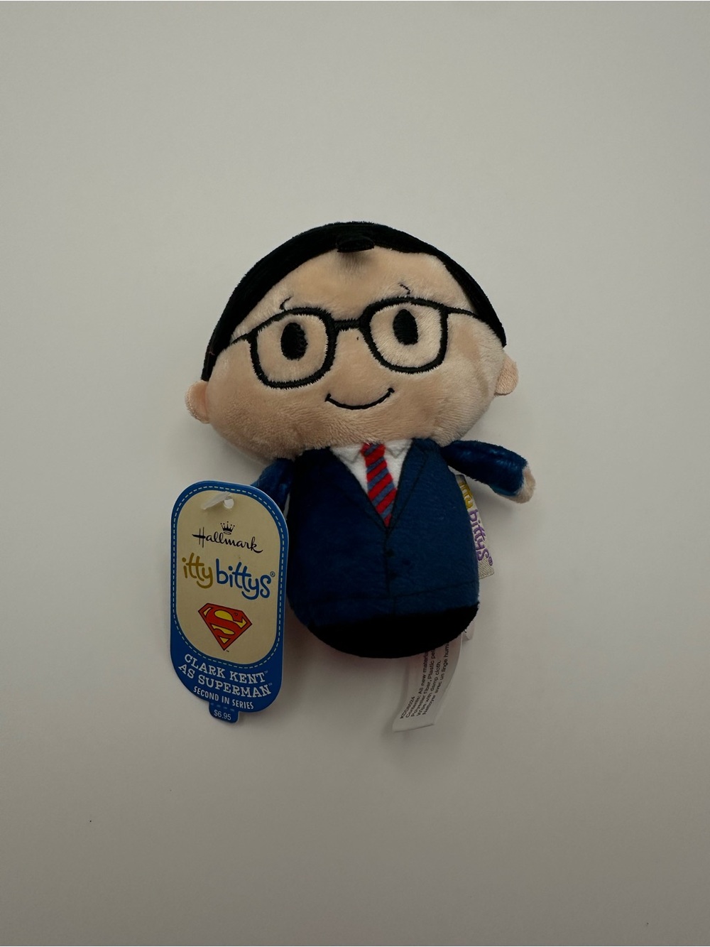 Hallmark Itty Bittys Clark Kent Plush - Blue Suit, Red Tie
